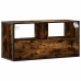 Mueble TV metal y madera contrachapada roble humo 80x31x39,5 cm