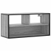 Mueble TV madera ingeniería y metal roble ahumado 80x31x39,5 cm