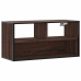 Mueble TV madera ingeniería y metal marrón roble 80x31x39,5 cm