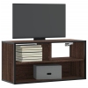 Mueble TV madera ingeniería y metal marrón roble 80x31x39,5 cm