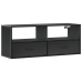 Mueble de TV madera de ingeniería y metal negro 100x31x39,5 cm