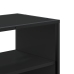 Mueble de TV madera de ingeniería y metal negro 100x31x39,5 cm