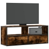 Mueble TV metal y madera contrachapada roble humo 100x31x39,5cm