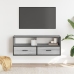 Mueble de TV madera y metal roble ahumado 100x31x39,5 cm