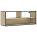 Mueble TV madera ingeniería y metal roble Sonoma 100x31x39,5 cm