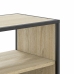 Mueble TV madera ingeniería y metal roble Sonoma 100x31x39,5 cm