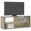 Mueble TV madera ingeniería y metal roble Sonoma 100x31x39,5 cm