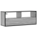 Mueble de TV madera y metal roble ahumado 100x31x39,5 cm