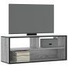 Mueble de TV madera y metal roble ahumado 100x31x39,5 cm