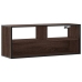 Mueble TV madera ingeniería y metal marrón roble 100x31x39,5 cm