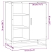 Aparador de madera de ingeniería roble ahumado 62x35x76 cm