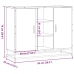 Aparador de madera de ingeniería roble Sonoma 92x35x76 cm