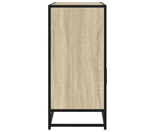 Aparador de madera contrachapada roble sonoma 100x35x76 cm