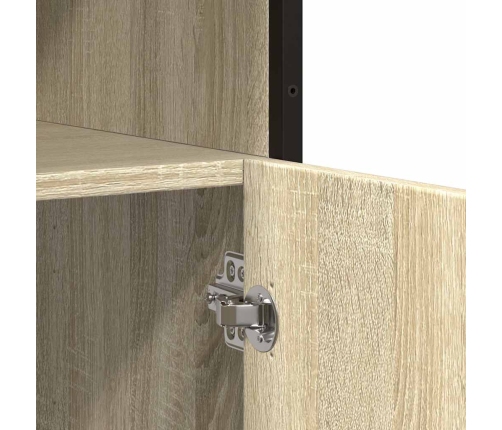 Aparador de madera contrachapada roble sonoma 100x35x76 cm