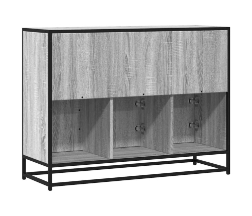 Aparador de madera de ingeniería gris sonoma 100x35x76 cm