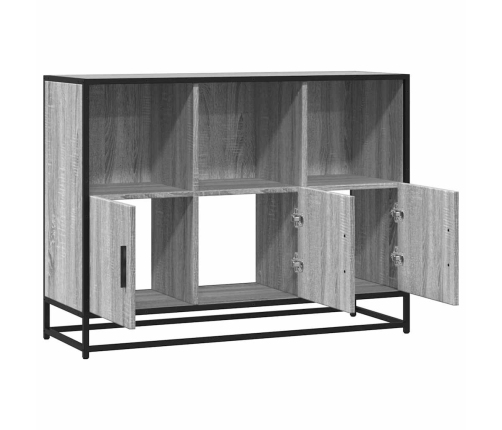 Aparador de madera de ingeniería gris sonoma 100x35x76 cm