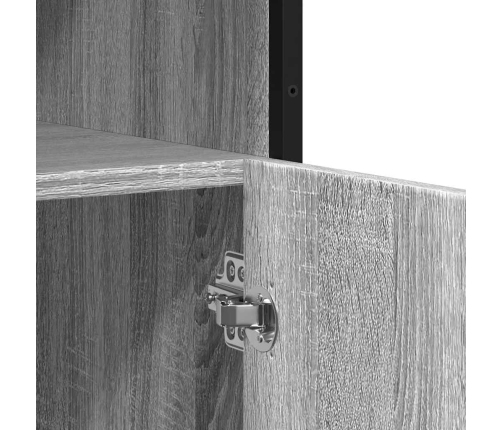 Aparador de madera de ingeniería gris sonoma 100x35x76 cm