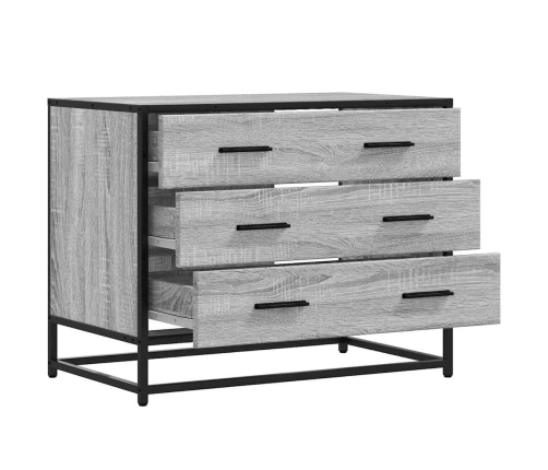 Cajonera de madera contrachapada gris sonoma 70x41x56 cm