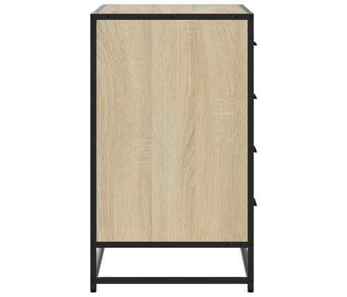 Cajonera de madera contrachapada color roble sonoma 70x41x70 cm