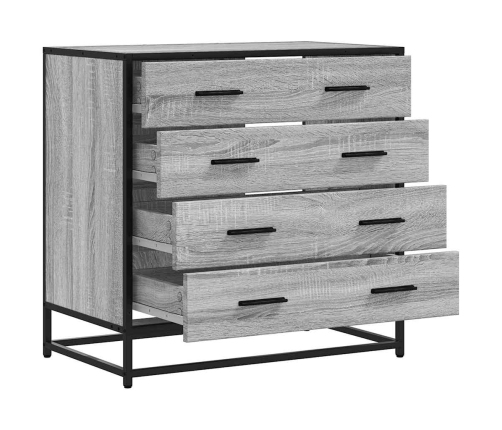 Cajonera de madera contrachapada gris sonoma 70x41x70 cm