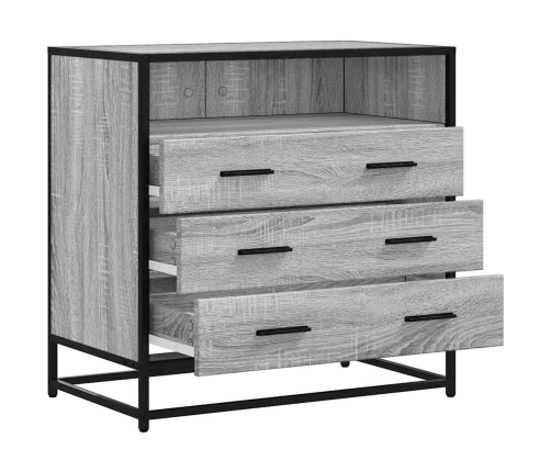 Cajonera de madera contrachapada gris sonoma 70x41x70 cm