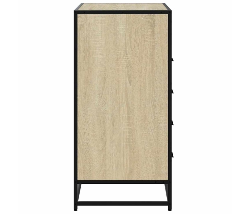 Cajonera de madera contrachapada roble sonoma 70x41x83,5 cm