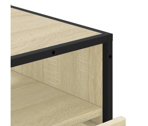 Cajonera de madera contrachapada roble sonoma 70x41x83,5 cm