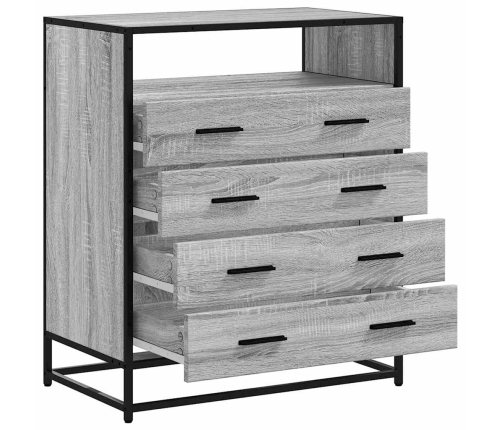 Cajonera de madera contrachapada gris sonoma 70x41x83,5 cm