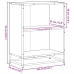 Estantería madera de ingeniería color roble sonoma 60x35x76 cm