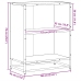 Estantería madera de ingeniería color marrón roble 60x35x76 cm