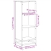 Estantería madera de ingeniería color gris sonoma 40x35x107,5cm