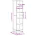 Estantería madera ingeniería gris sonoma 40x35x170,5 cm