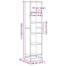 Estantería madera ingeniería roble marrón 40x35x170,5 cm