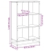 Estantería madera de ingeniería roble ahumado 65,5x33x107,5 cm