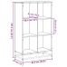 Estantería madera de ingeniería gris sonoma 65,5x33x107,5 cm