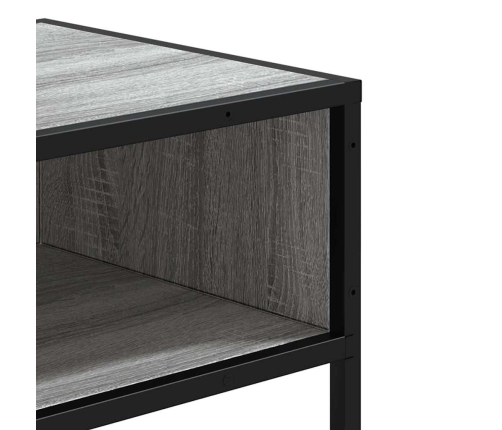 Mesa consola madera de ingeniería gris Sonoma 90x35x80 cm