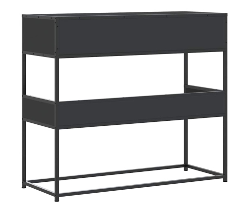 Mesa consola de madera contrachapada negro 90x35x80 cm