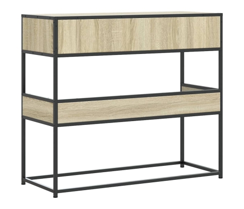 Mesa consola de madera de ingeniería roble Sonoma 90x35x80 cm