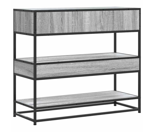 Mesa consola madera de ingeniería gris Sonoma 90x35x80 cm