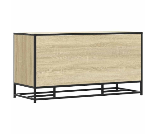 Banco zapatero madera de ingeniería roble sonoma 100x40x53,5 cm