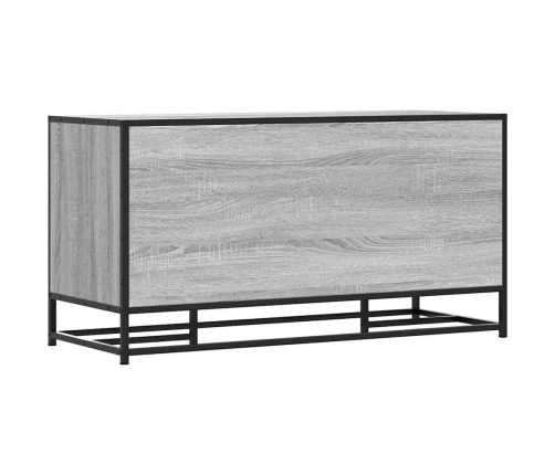 Banco zapatero madera de ingeniería gris sonoma 100x40x53,5 cm