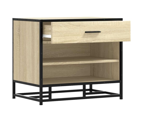 Banco zapatero madera de ingeniería roble sonoma 60x40x53,5 cm