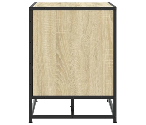 Banco zapatero madera de ingeniería roble sonoma 80x40x53,5 cm