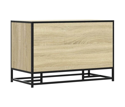 Banco zapatero madera de ingeniería roble sonoma 80x40x53,5 cm