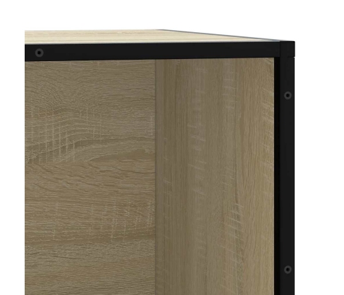 Banco zapatero madera de ingeniería roble sonoma 80x40x53,5 cm