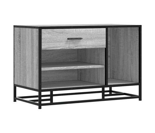 Banco zapatero madera de ingeniería gris sonoma 80x40x53,5 cm