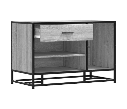 Banco zapatero madera de ingeniería gris sonoma 80x40x53,5 cm