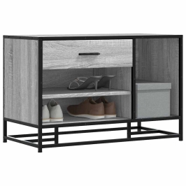 Banco zapatero madera de ingeniería gris sonoma 80x40x53,5 cm