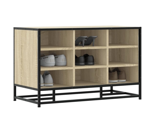 Banco zapatero madera de ingeniería roble sonoma 84x40x53,5 cm