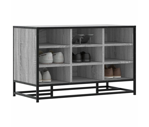 Banco zapatero madera de ingeniería gris sonoma 84x40x53,5 cm